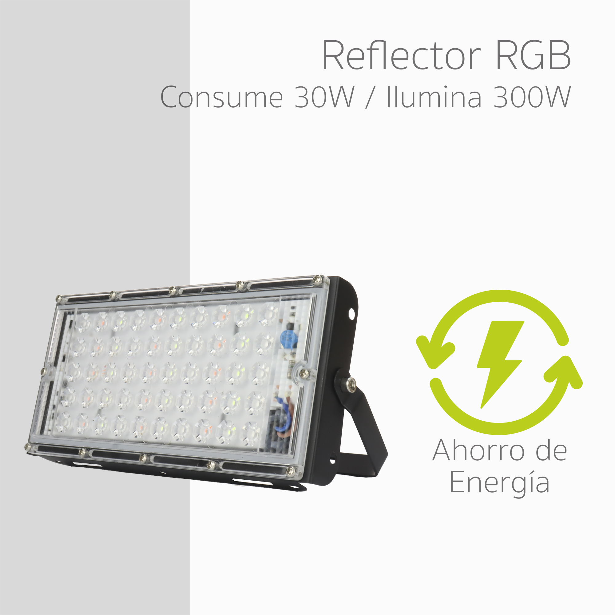 Reflector Rgb Luz Led Multicolor 30w Portatil Control Remoto