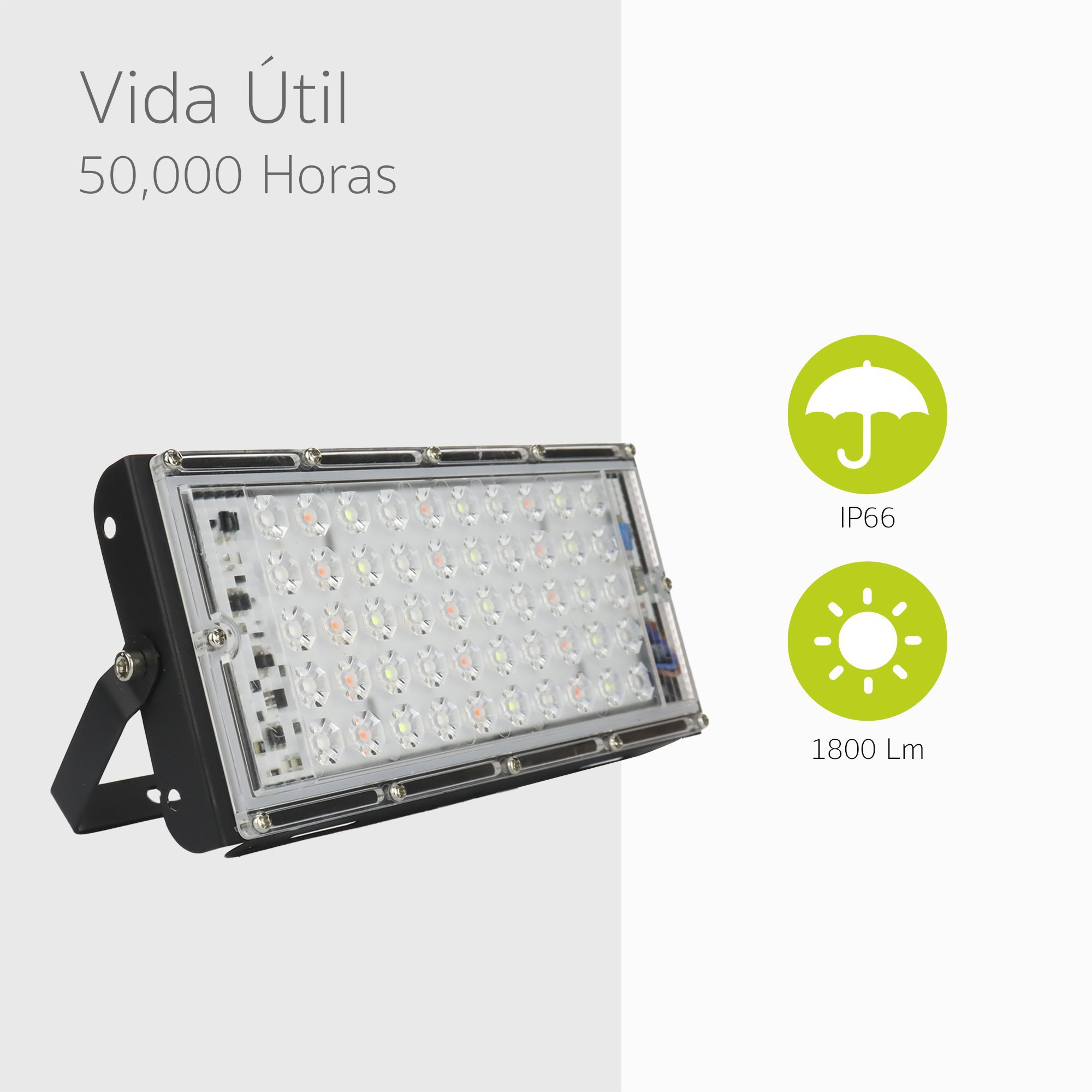 Reflector Rgb Luz Led Multicolor 30w Portatil Control Remoto