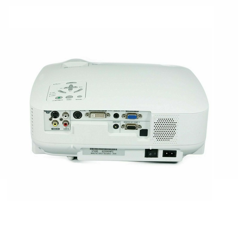Proyector Nec VT695- 2500 Lúmenes- XGA- (1024 x 768)- VGA- DVI- Equipo Clase A, Reacondicionado.