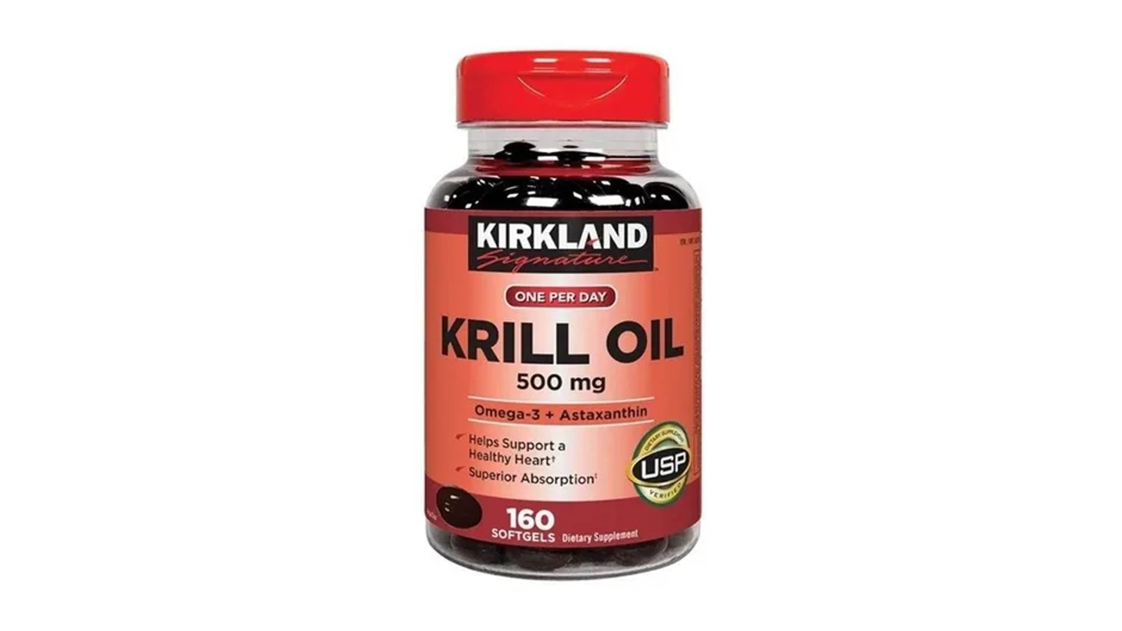 Aceite Krill Oil 500mg Kirkland 160 Softgels + Epa Y Dha Orginal