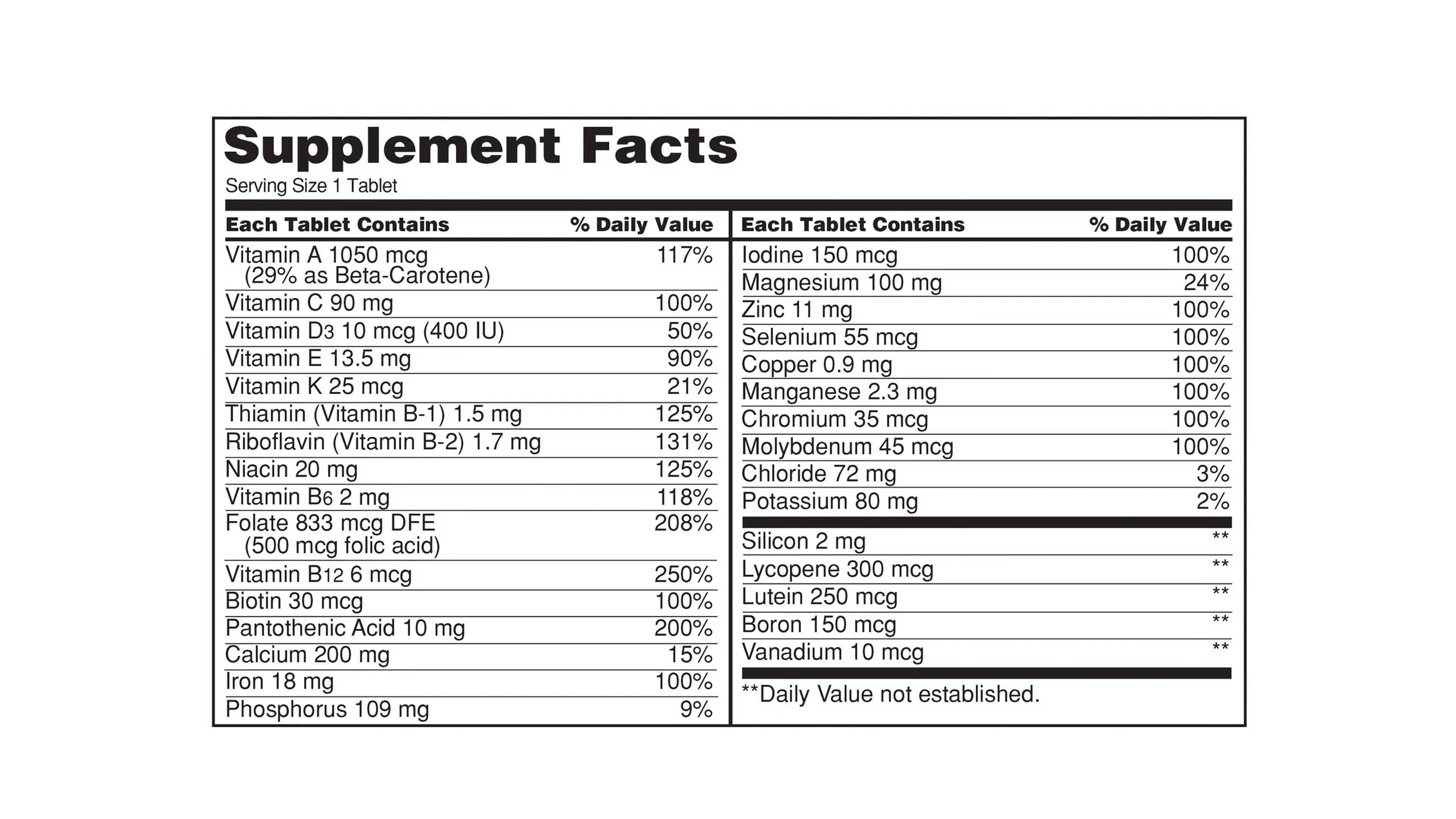 Daily Multi Kirkland Signature 500tabs Multivitaminas Y Minerales