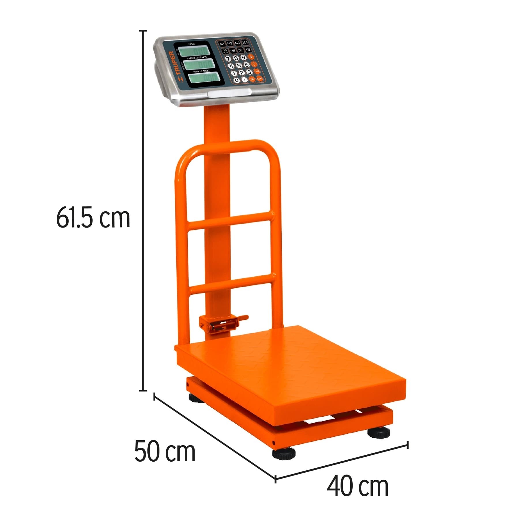 Báscula capacidad 100 kg plegable de plataforma, Truper 15729