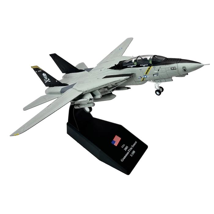 Aviones militar escala F-14 MXF14-001-19 F-14 Tomcat 1100 19x19x14cm MetalPlástico Base plastico Gris, F-14 Tomcat Wings Fixed