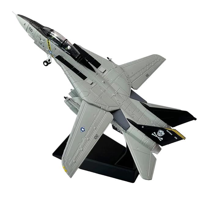 Aviones militar escala F-14 MXF14-001-19 F-14 Tomcat 1100 19x19x14cm MetalPlástico Base plastico Gris, F-14 Tomcat Wings Fixed