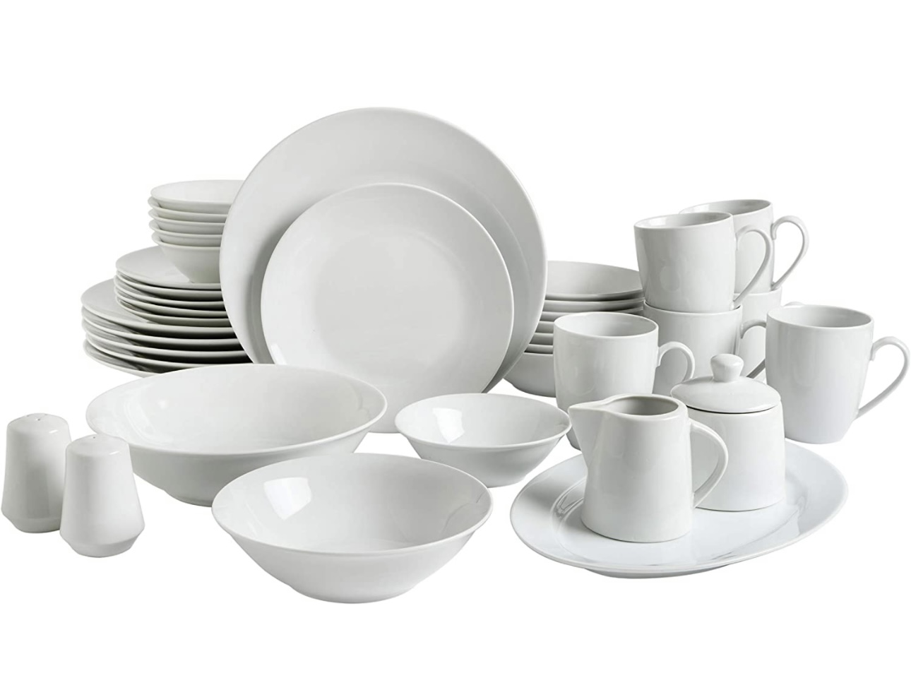 Vajilla Blanca Gibson 39 Piezas 6 Personas Redonda
