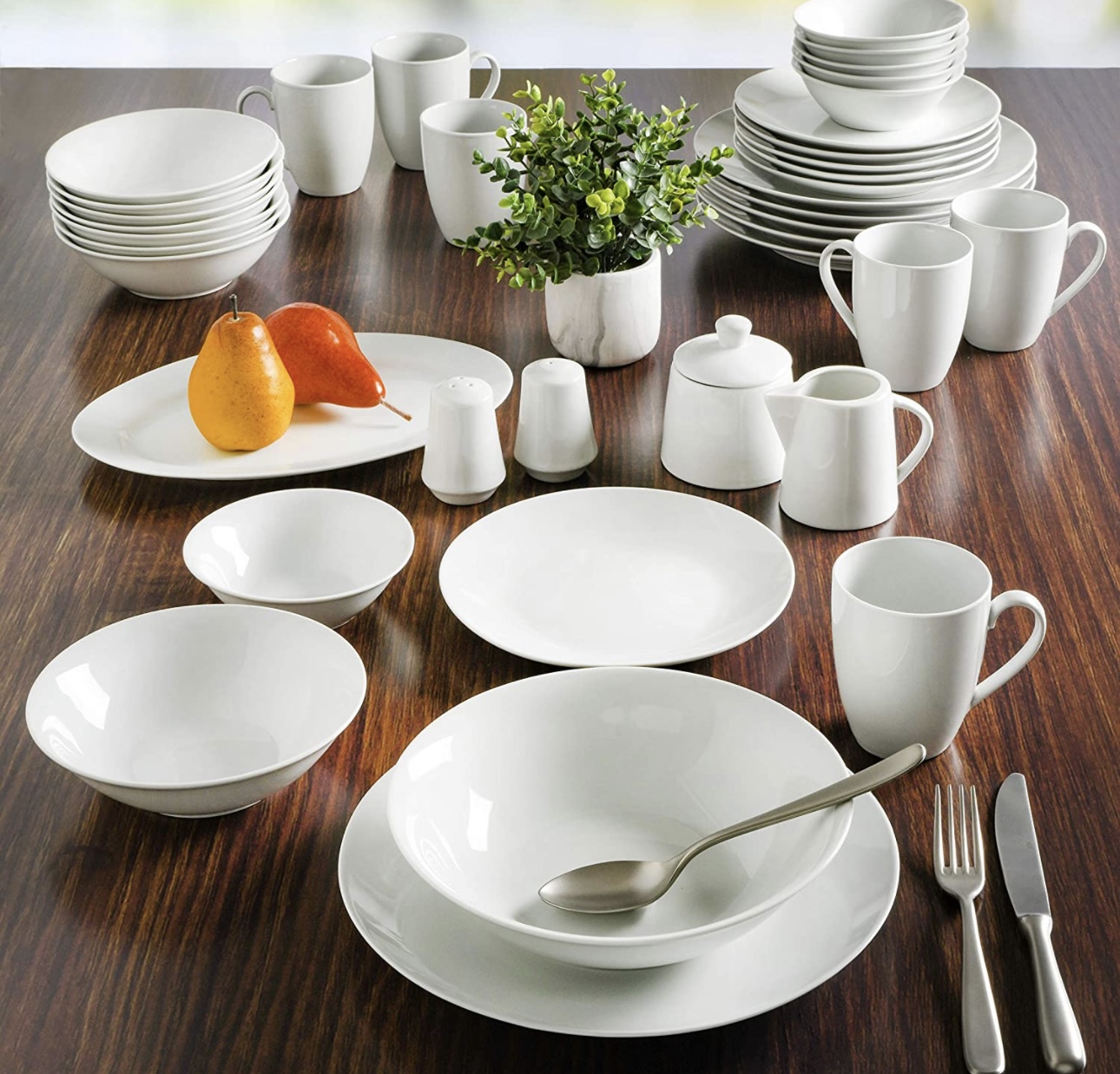 Vajilla Blanca Gibson 39 Piezas 6 Personas Redonda