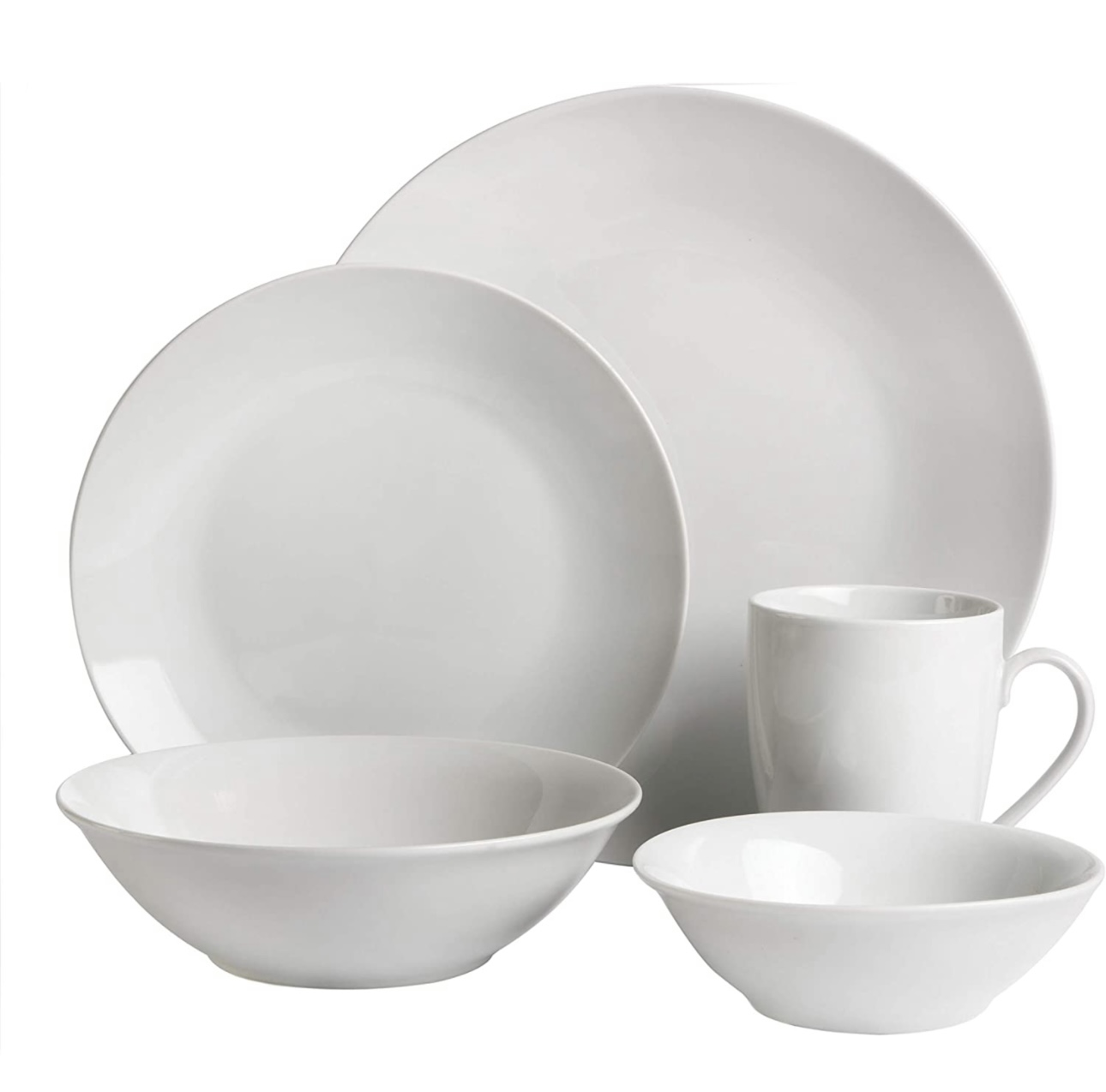 Vajilla Blanca Gibson 39 Piezas 6 Personas Redonda