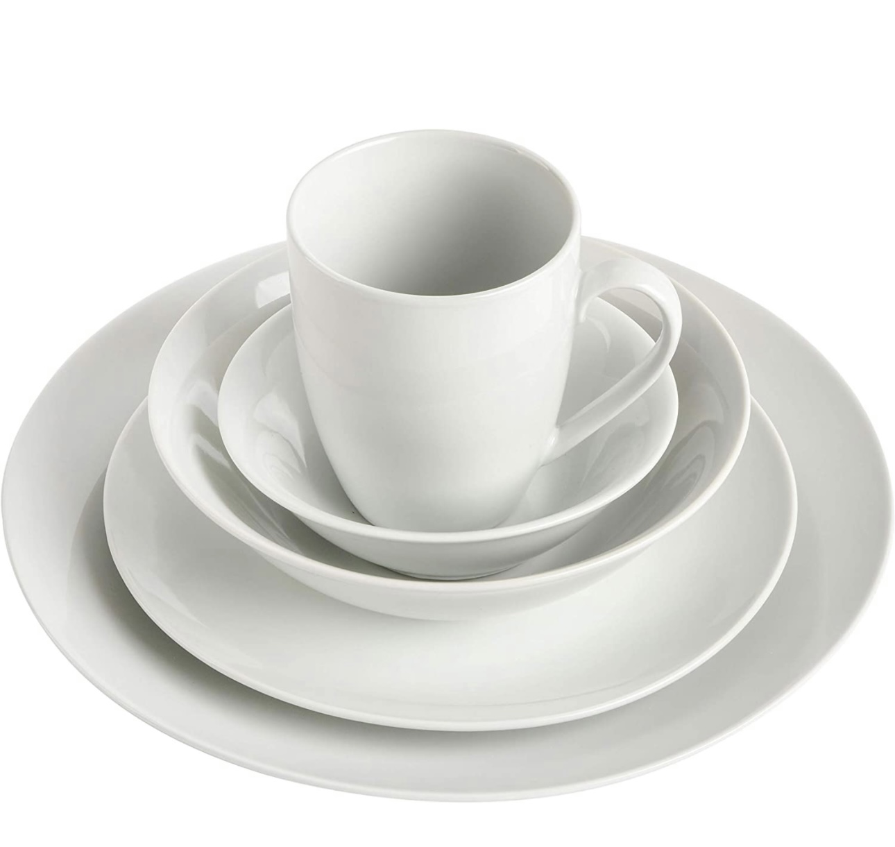 Vajilla Blanca Gibson 39 Piezas 6 Personas Redonda
