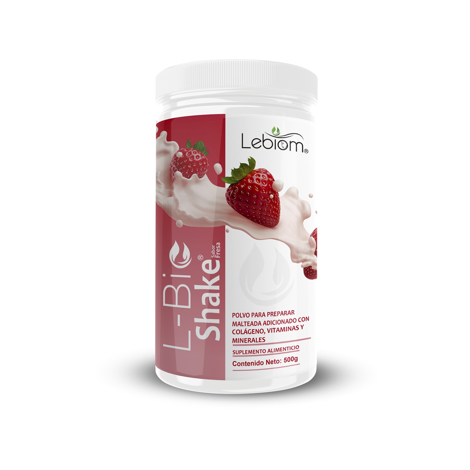 Malteada de fresa, proteina,control de peso 500g Shack 