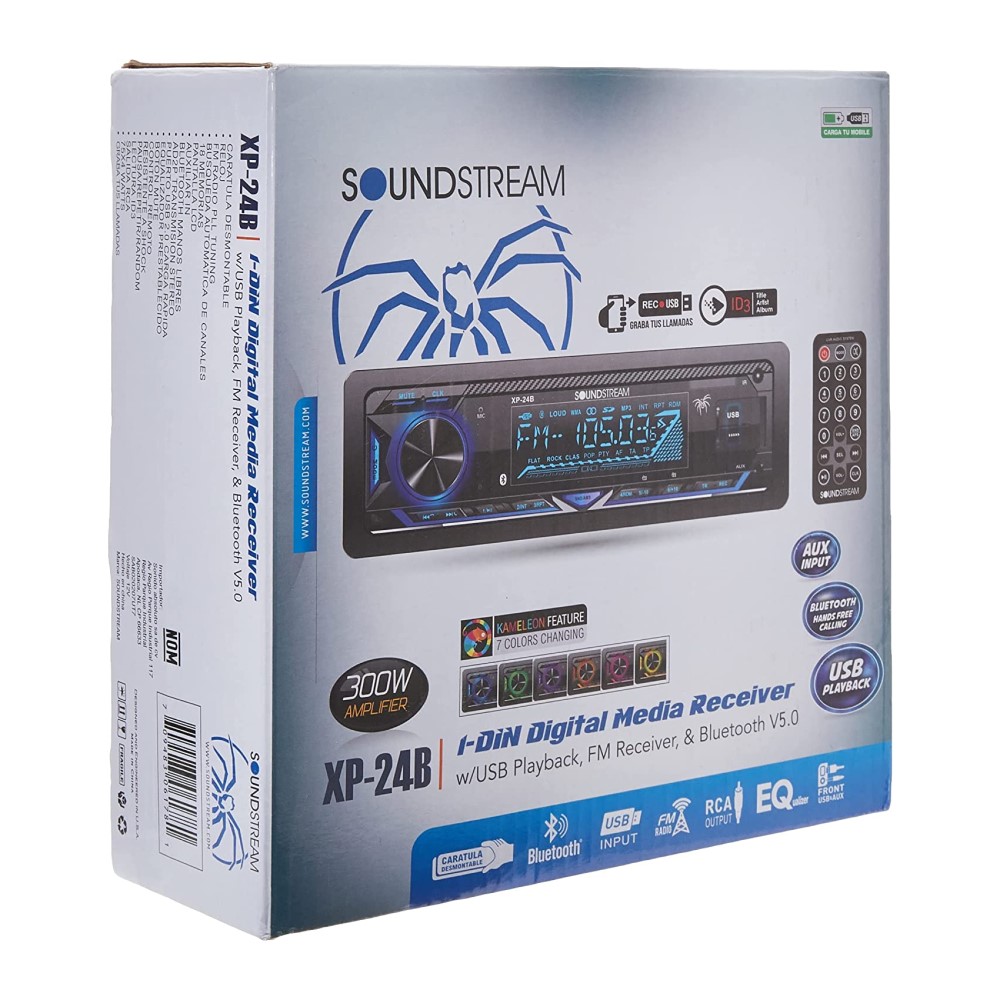 Autoestereo Negro Bluetooth Ecualizador XP24B Soundstream.