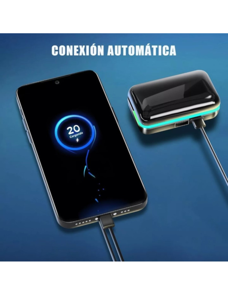 Audífonos In-ear Petukia Box E10 Con Microfono + Caja de Carga Negro