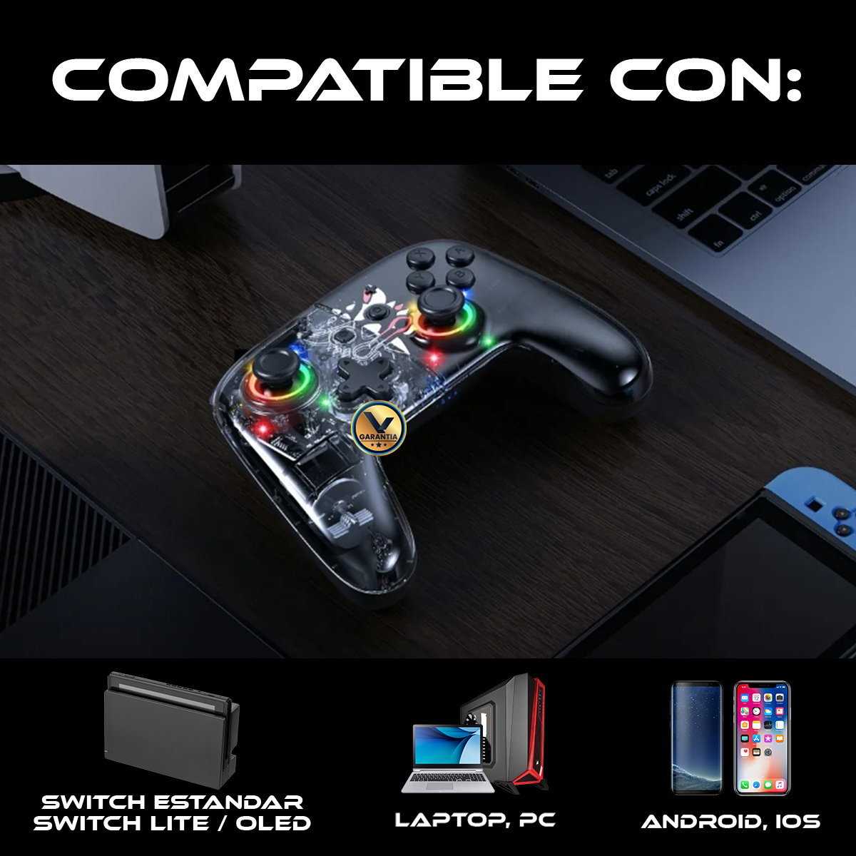 Control Onikuma YS27 Inalambrico Compatible Nintendo Switch