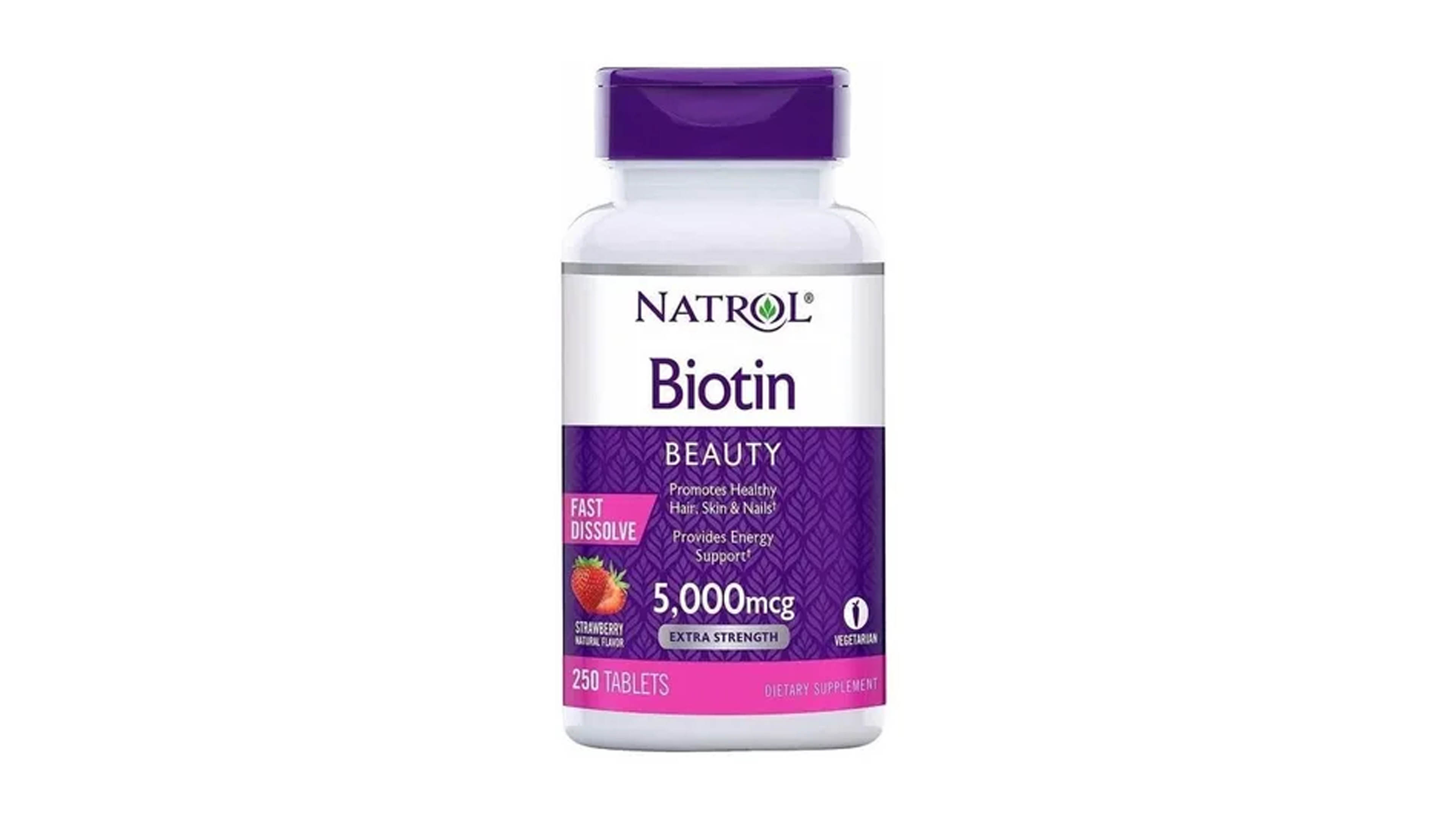 Biotin 5000 Mcg Ayuda Pelo Piel Uñas 250 Caps Saludables Natrol