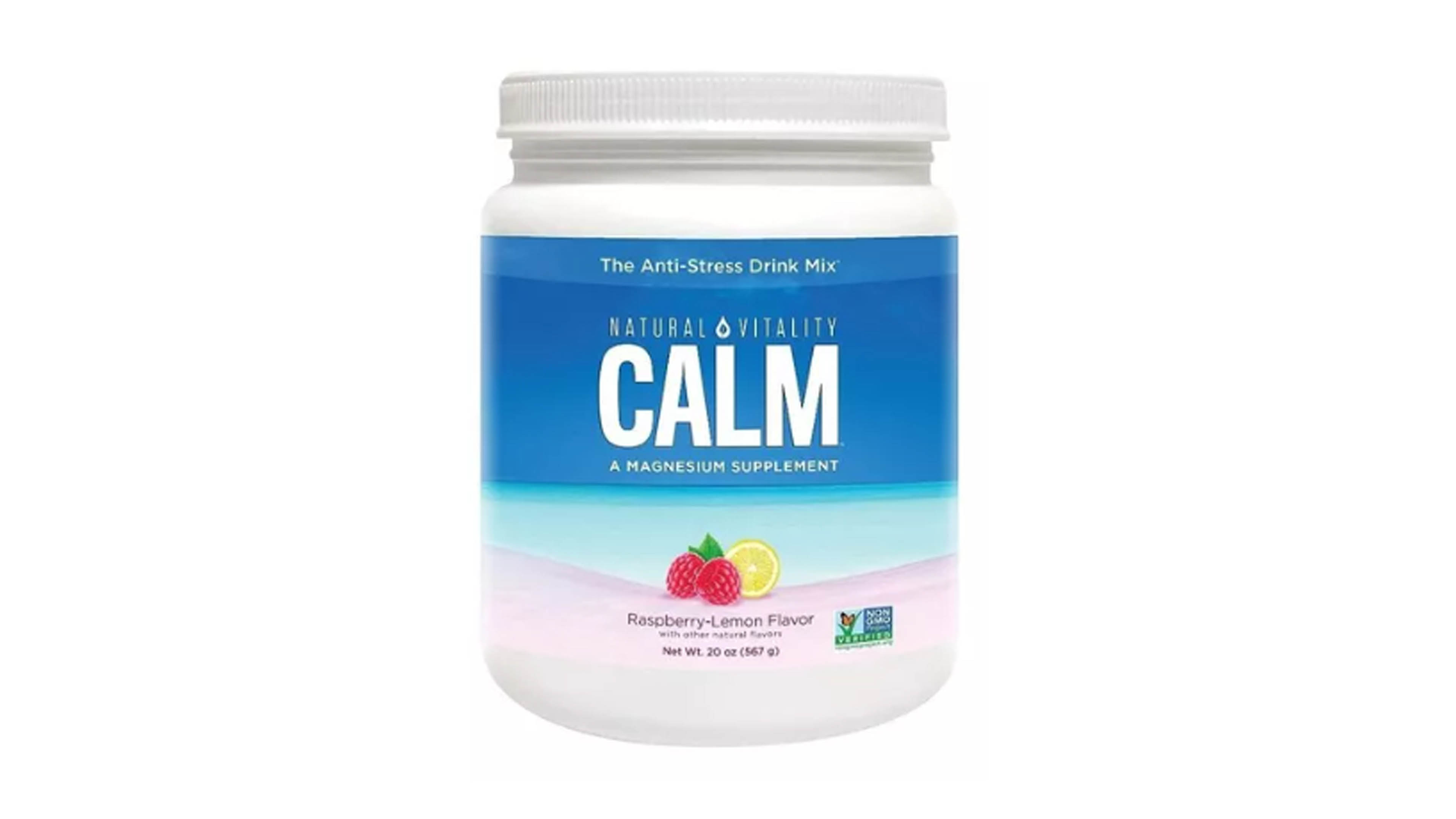 CALM Natural Vitality Frambuesa Limon 567g Magnesio 325 Mg Original Mezcla para preparar bebidas antiestrés