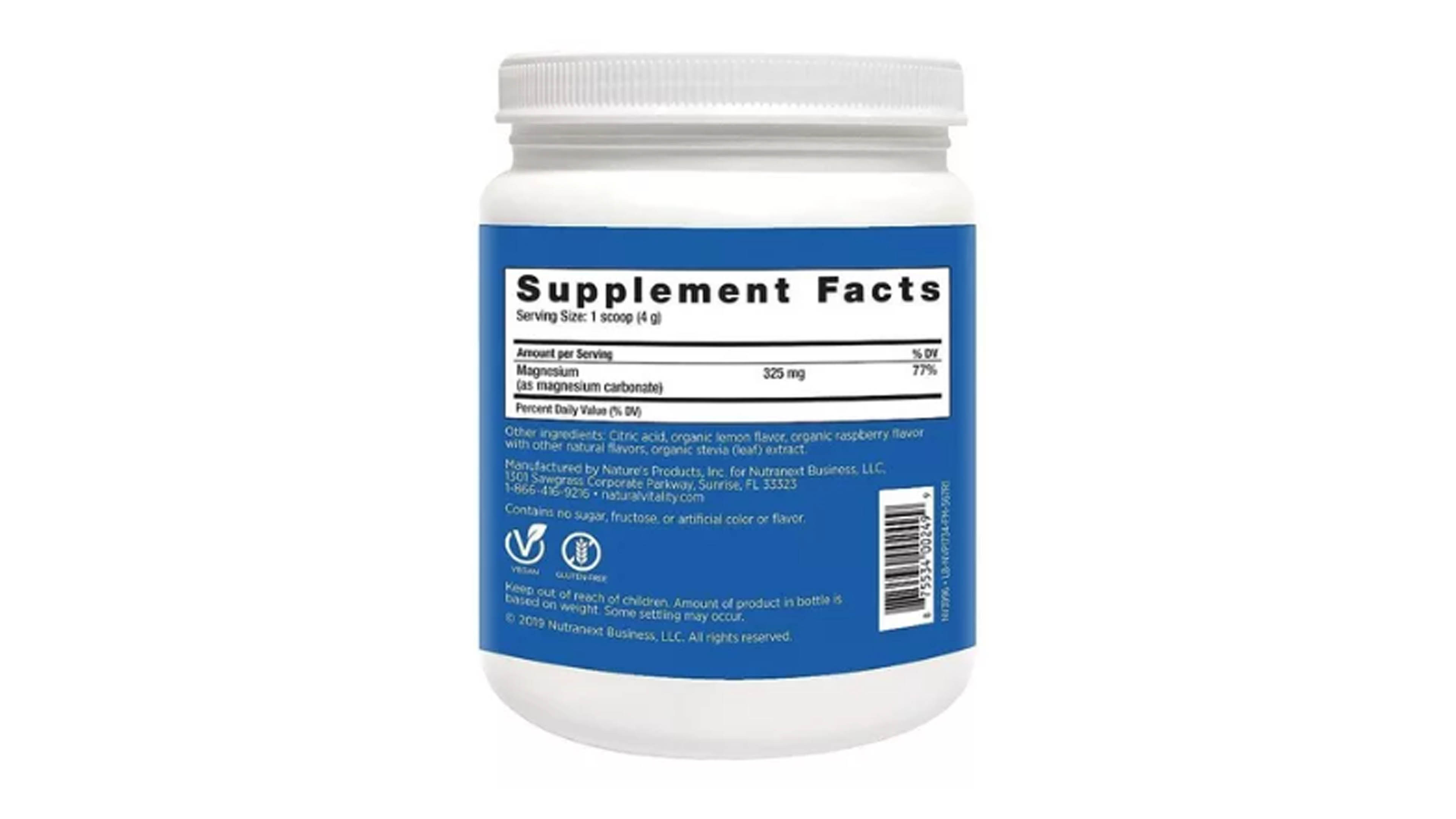 CALM Natural Vitality Frambuesa Limon 567g Magnesio 325 Mg Original Mezcla para preparar bebidas antiestrés