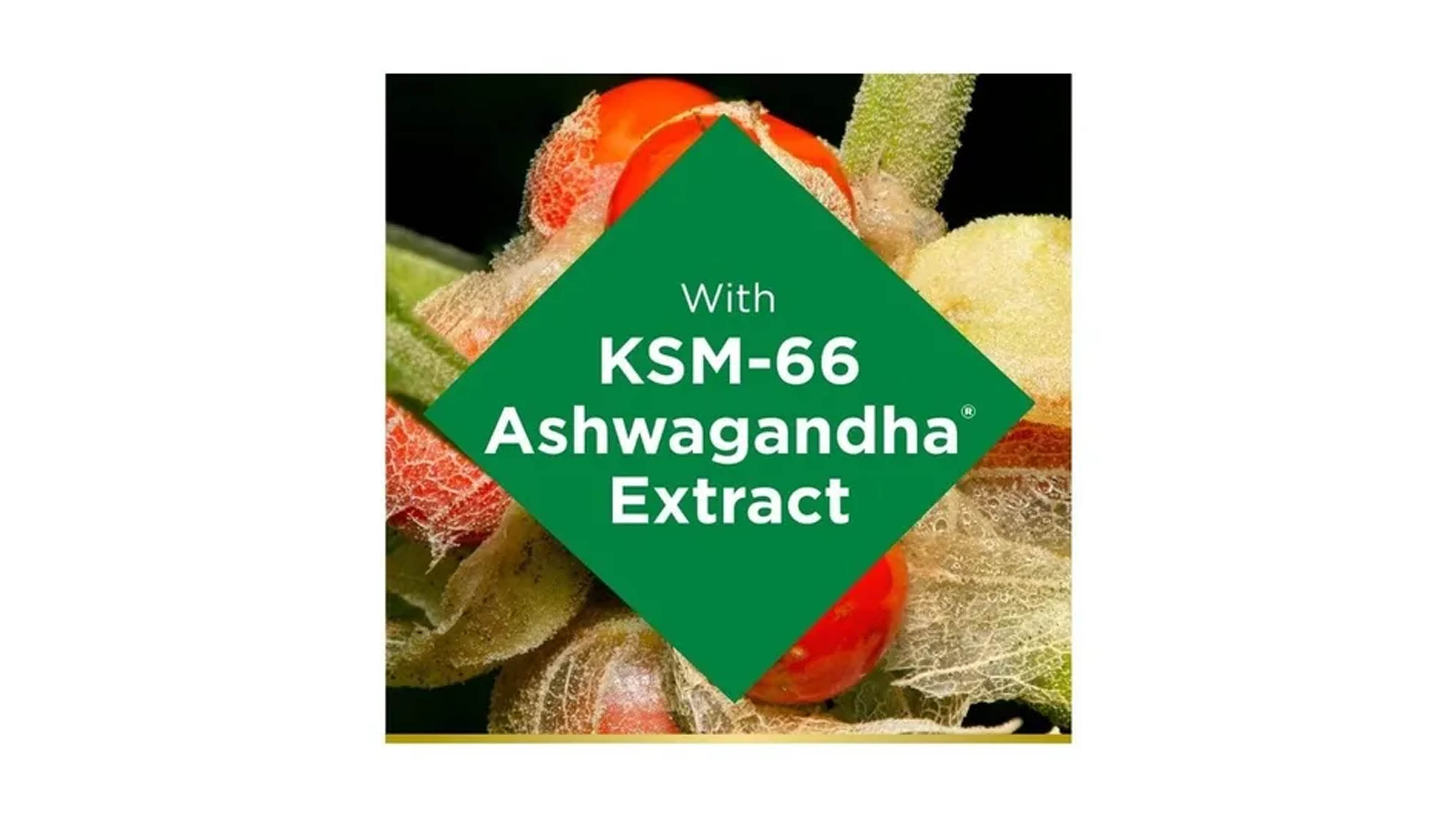 Ashwagandha Organica 300mg 60 Gomi Anti Estres Gins + Ksm-66 Nature Bounty