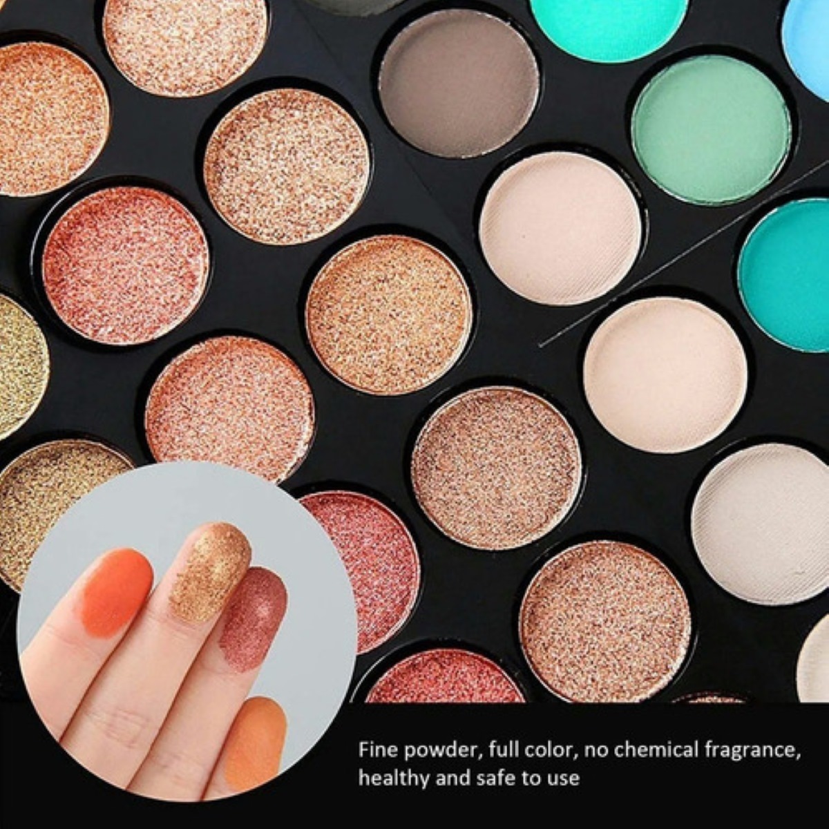 Paleta De Sombras De Ojos, 194 Colores Negro