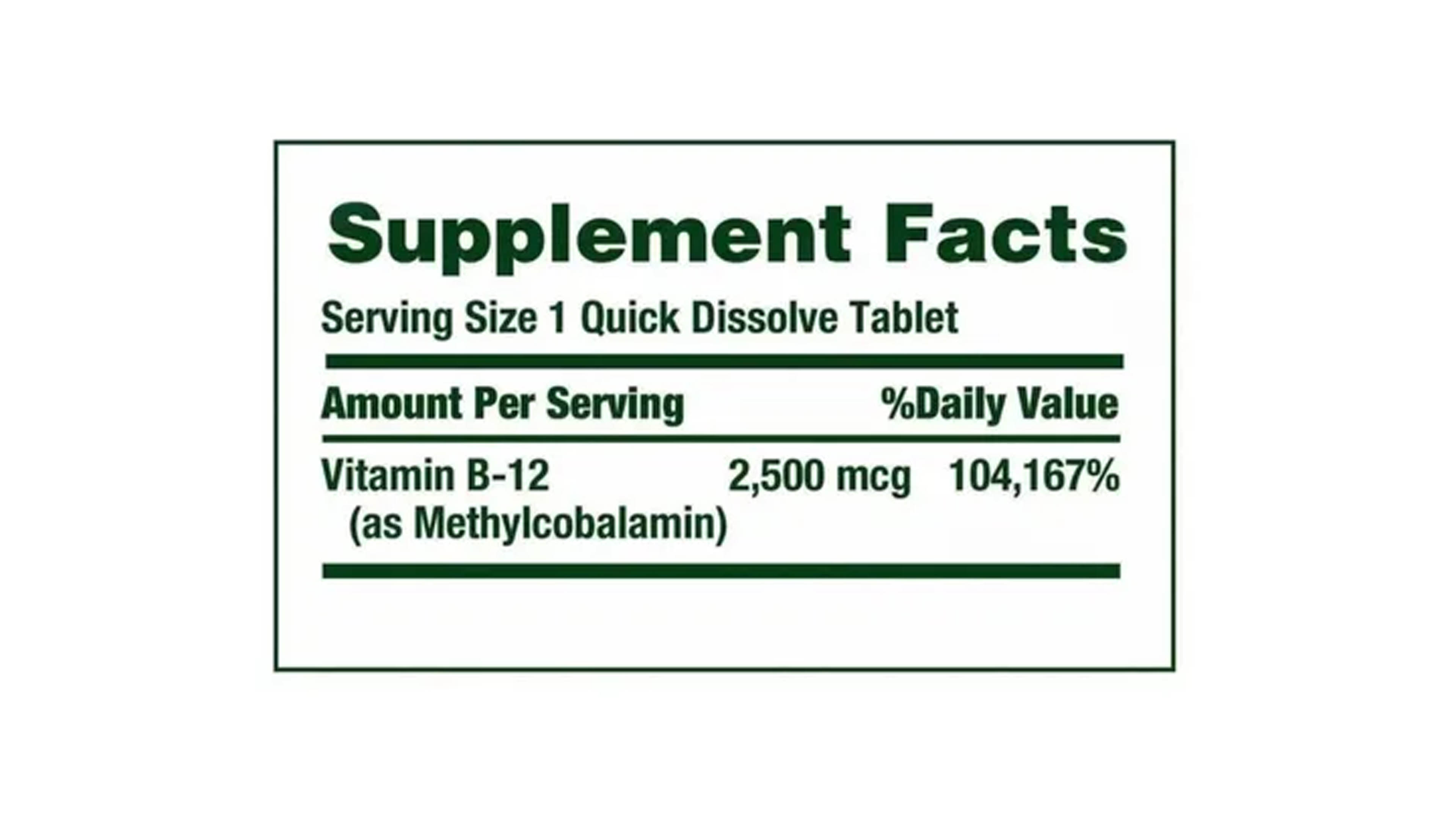 Vitamina B12 Quick Dissolve Sublingual 2500 Mcg 300 Tabs Nature Bounty 