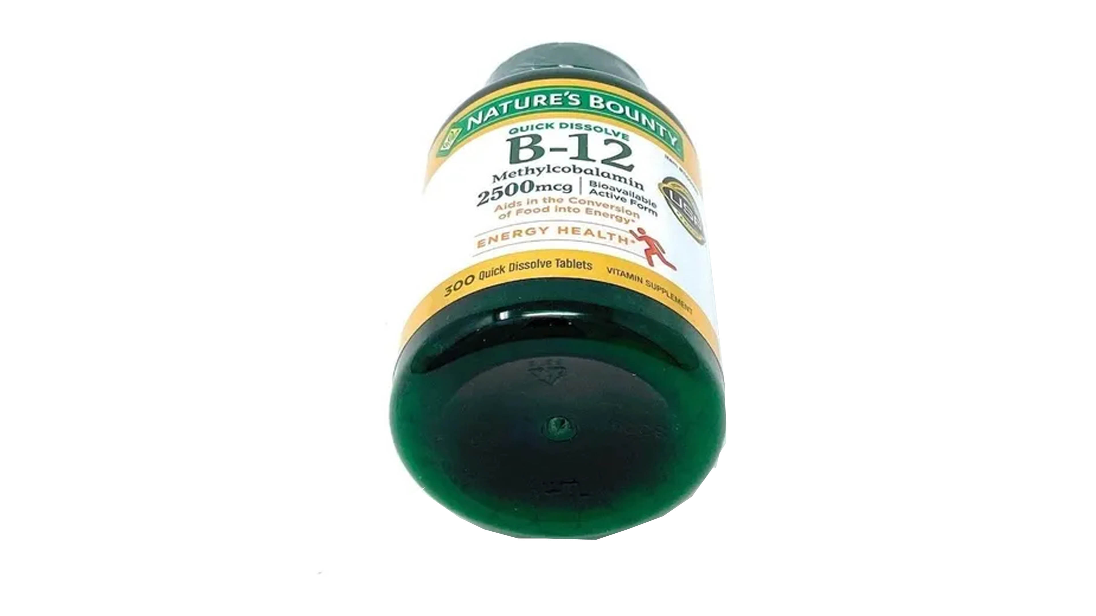 Vitamina B12 Quick Dissolve Sublingual 2500 Mcg 300 Tabs Nature Bounty 