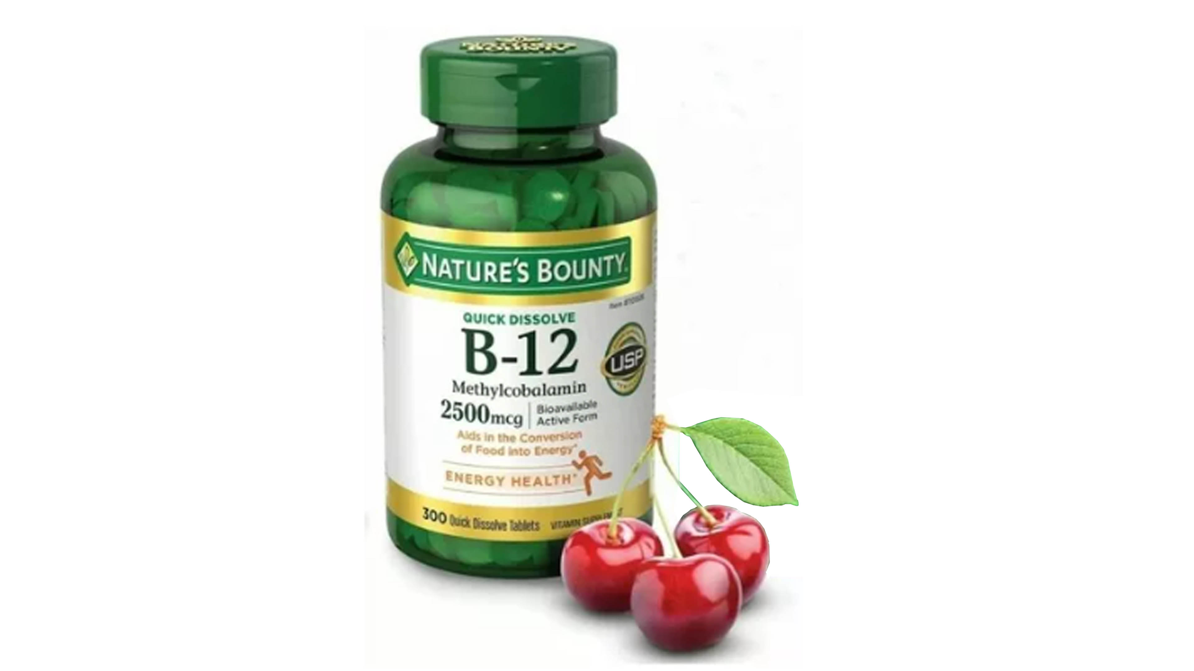 Vitamina B12 Quick Dissolve Sublingual 2500 Mcg 300 Tabs Nature Bounty 