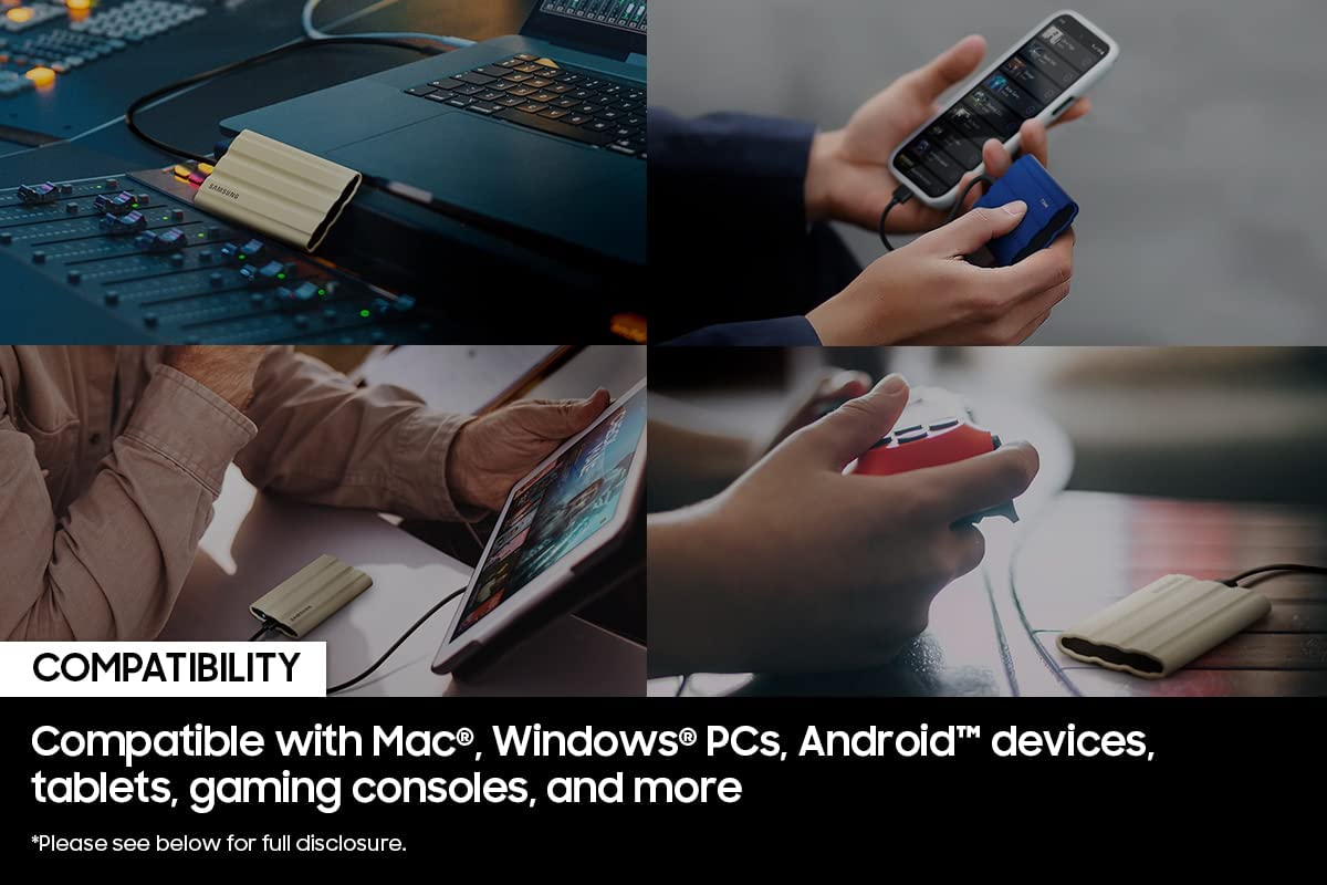 Unidad Ssd Portátil Samsung T7 Shield 1tb Usb A + Tipo C