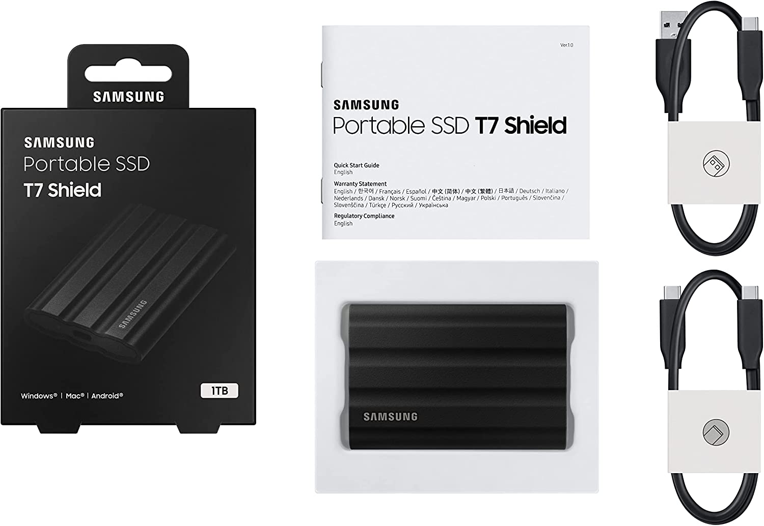 Unidad Ssd Portátil Samsung T7 Shield 1tb Usb A + Tipo C