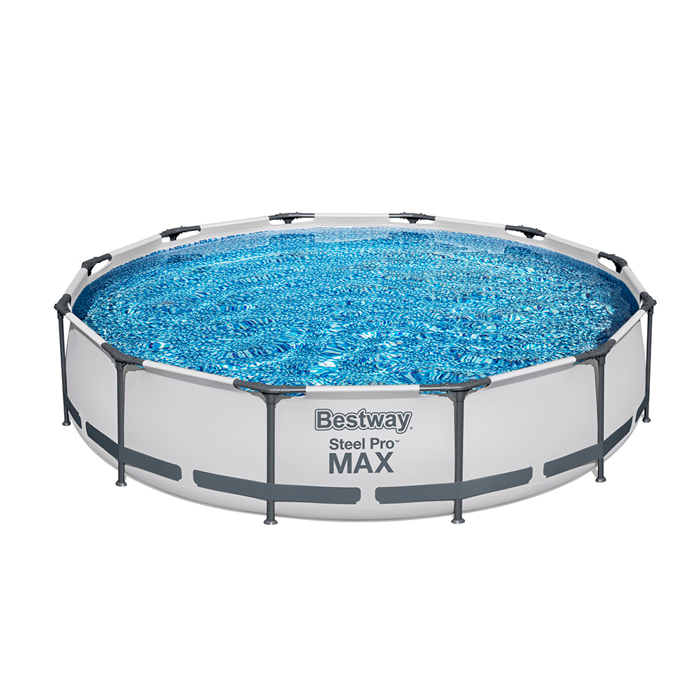 Alberca Piscina Estructural Armable Gris Circular Steel Pro 6,473 L con Filtro 366 x 76 cm Bestway 