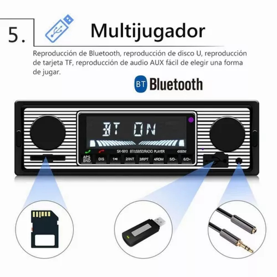 Auto Estereo Bluetooth Manos Libres Música Sin Pérdidas Usb