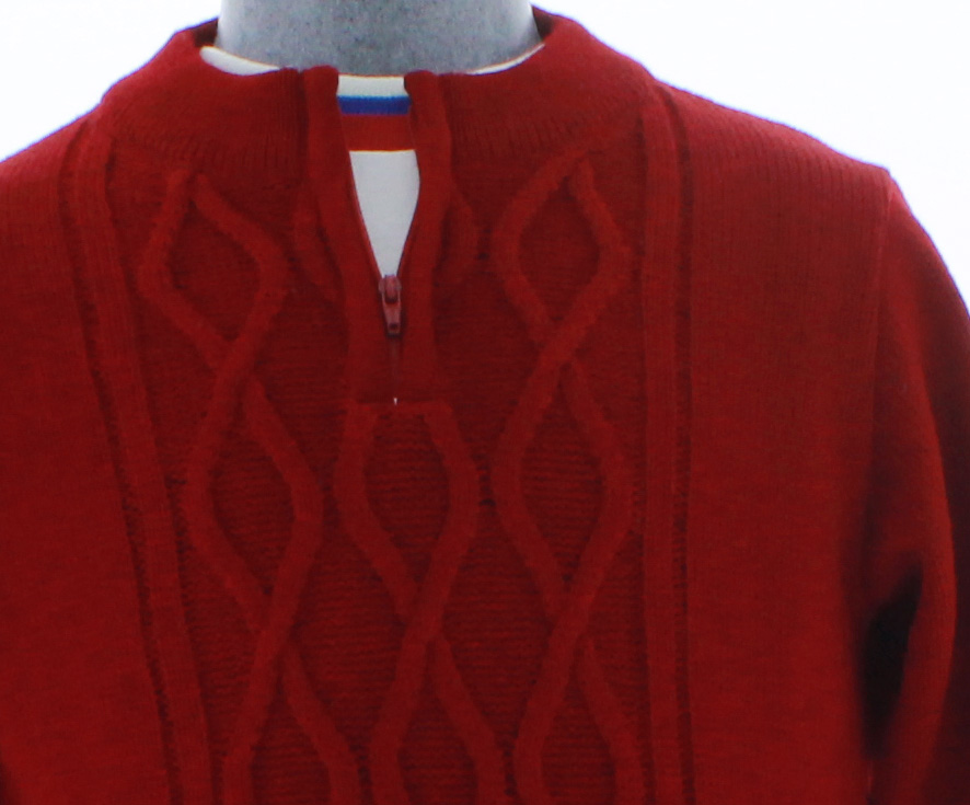 Sueter Niño Tejido Rojo Cierre Corto 3314 1 a 16 Años.