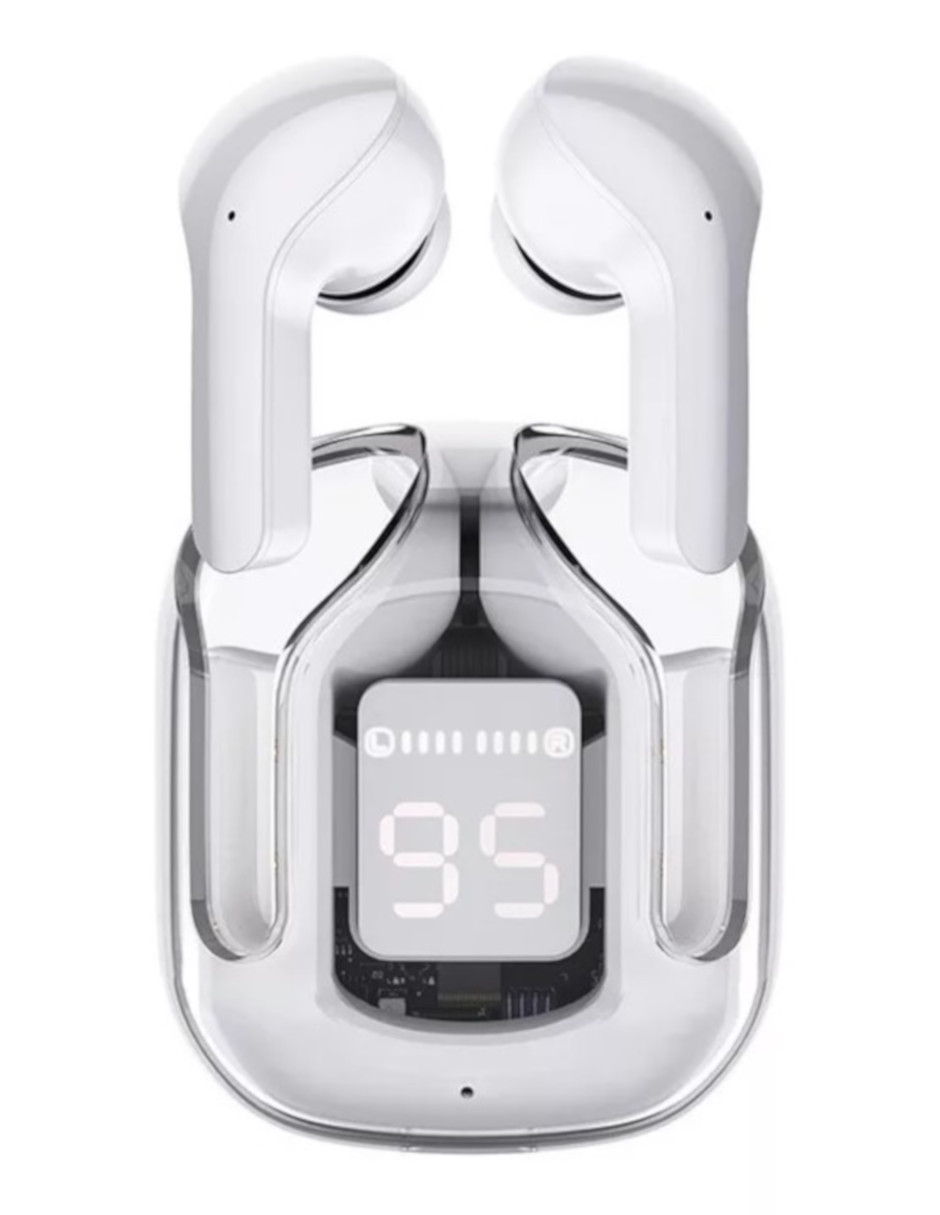 Audifonos Inalámbricos Petukita Box T6 Pantalla Digital Color Gris