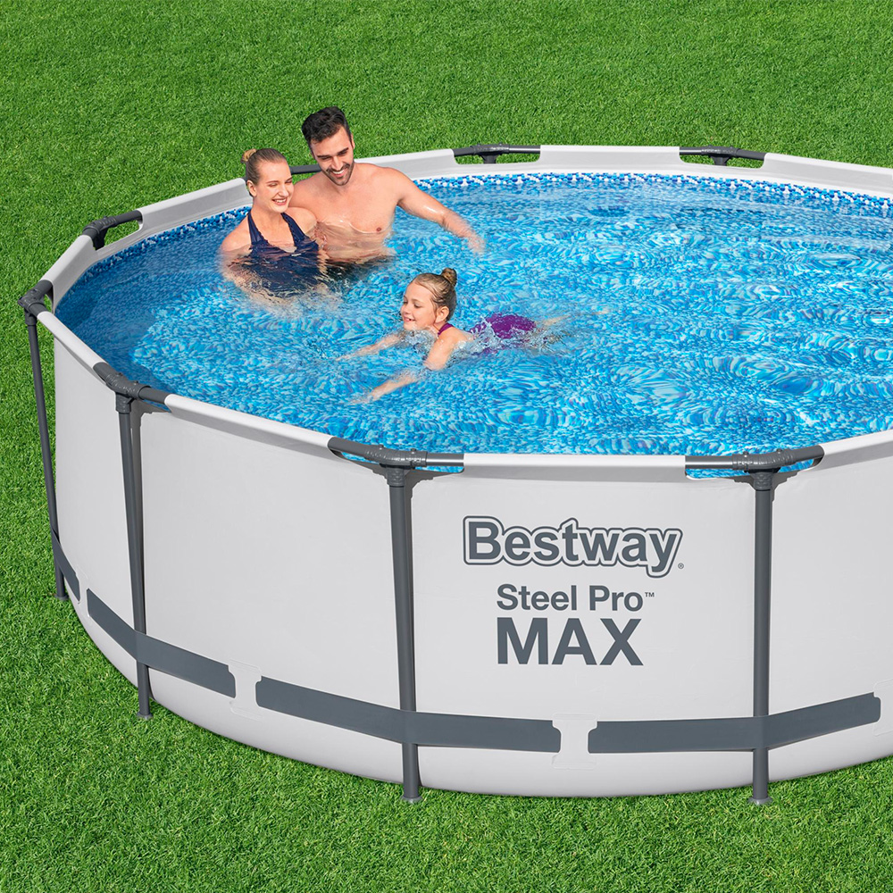 Alberca Piscina Armable Circular Gris Bestway  m x  m