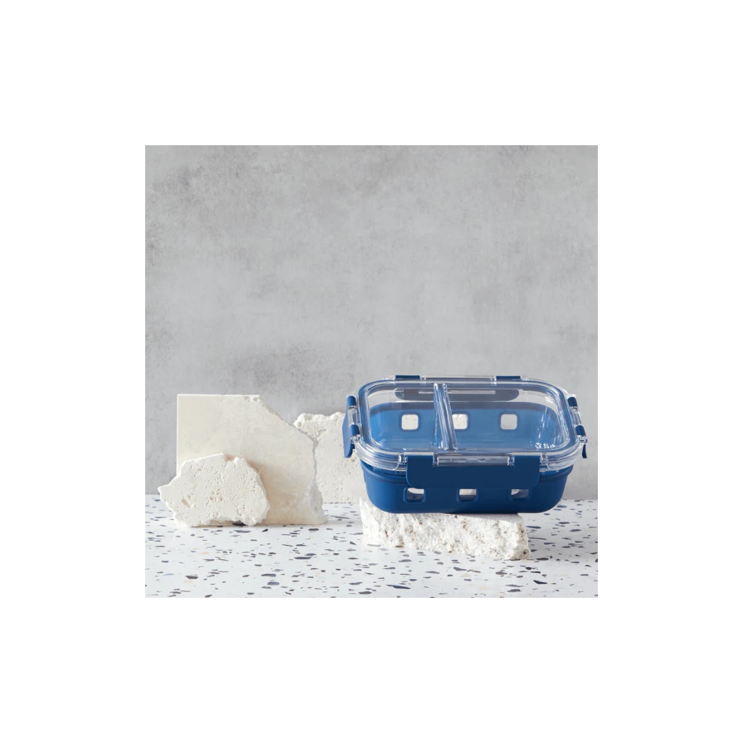 Set 6 Contenedores Art&Cook Vidrio y Silicona con Tapa Hemética 638ml