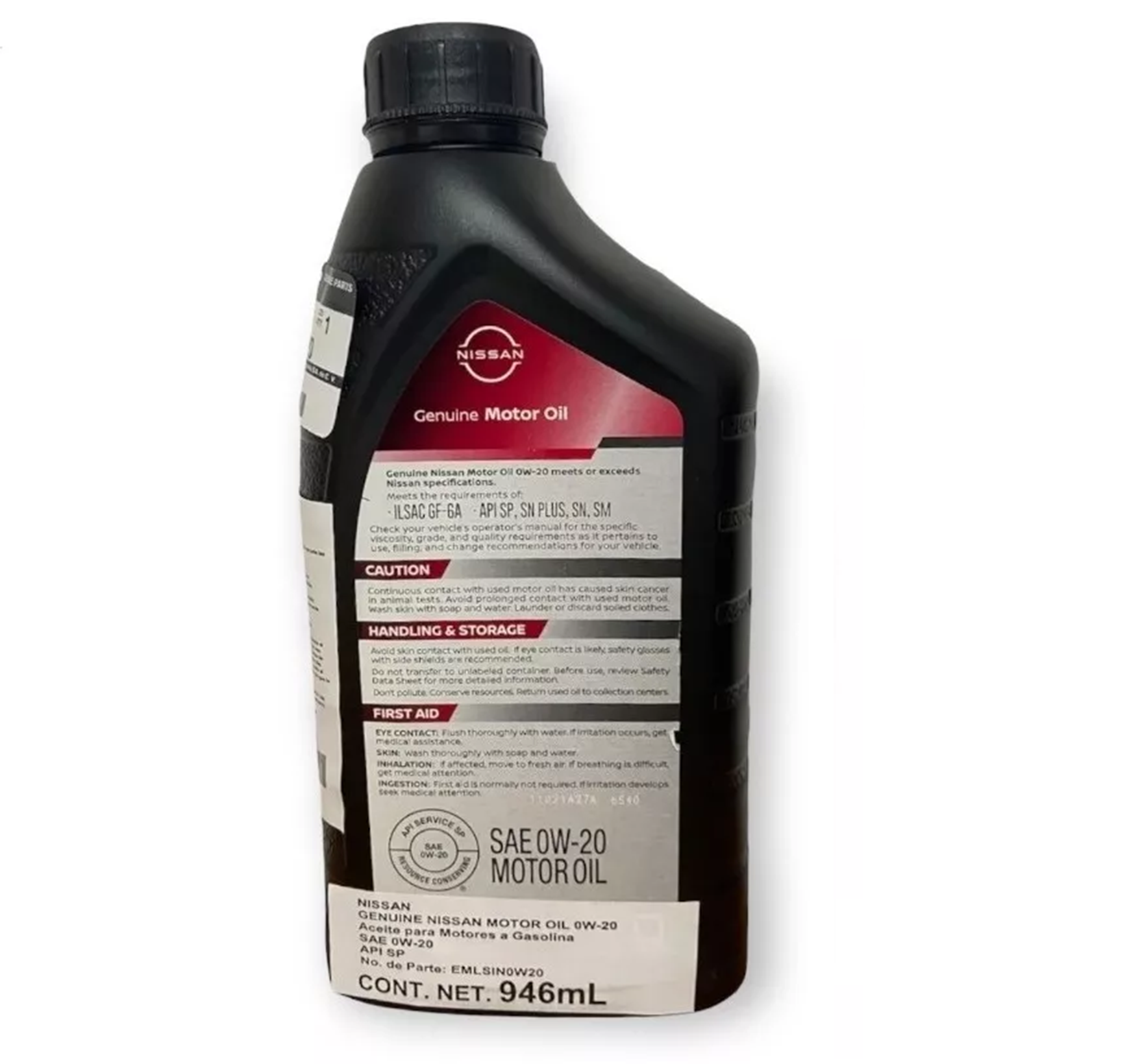 Aceite Sintético 0w20 Nissan Original 946ml