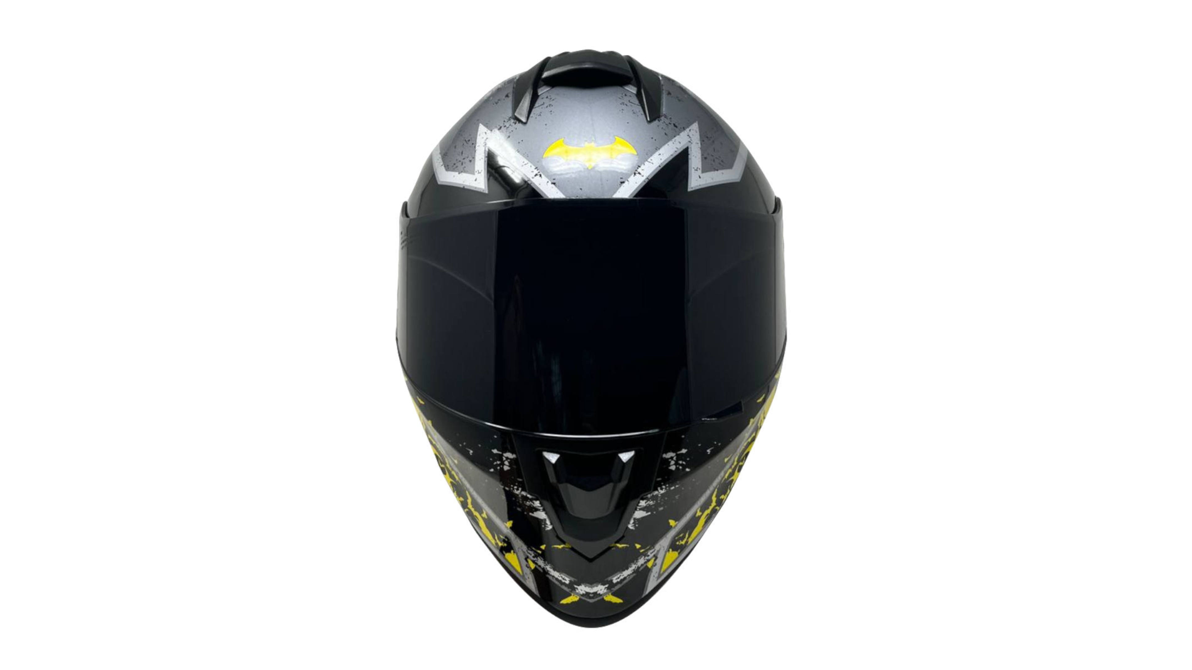 CASCO KOV BATMAN KROON DC COMICS OFICIAL AMARILLO CERTIFICADO DOT Y ECE