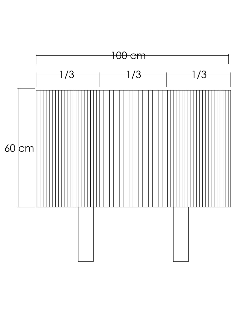Cabecera de Panel en Madera Natural Individual