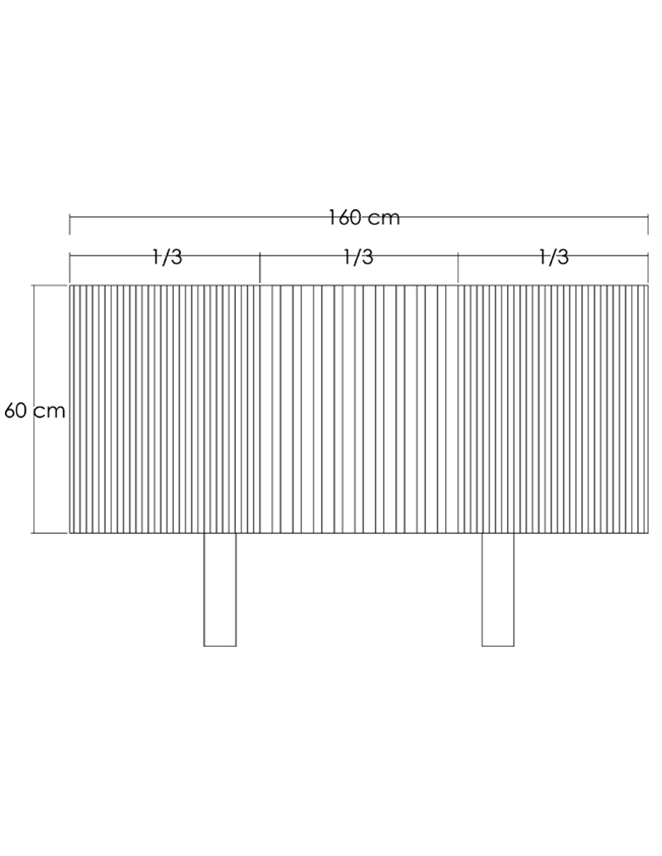 Cabecera de Panel en Madera Natural Queen Size