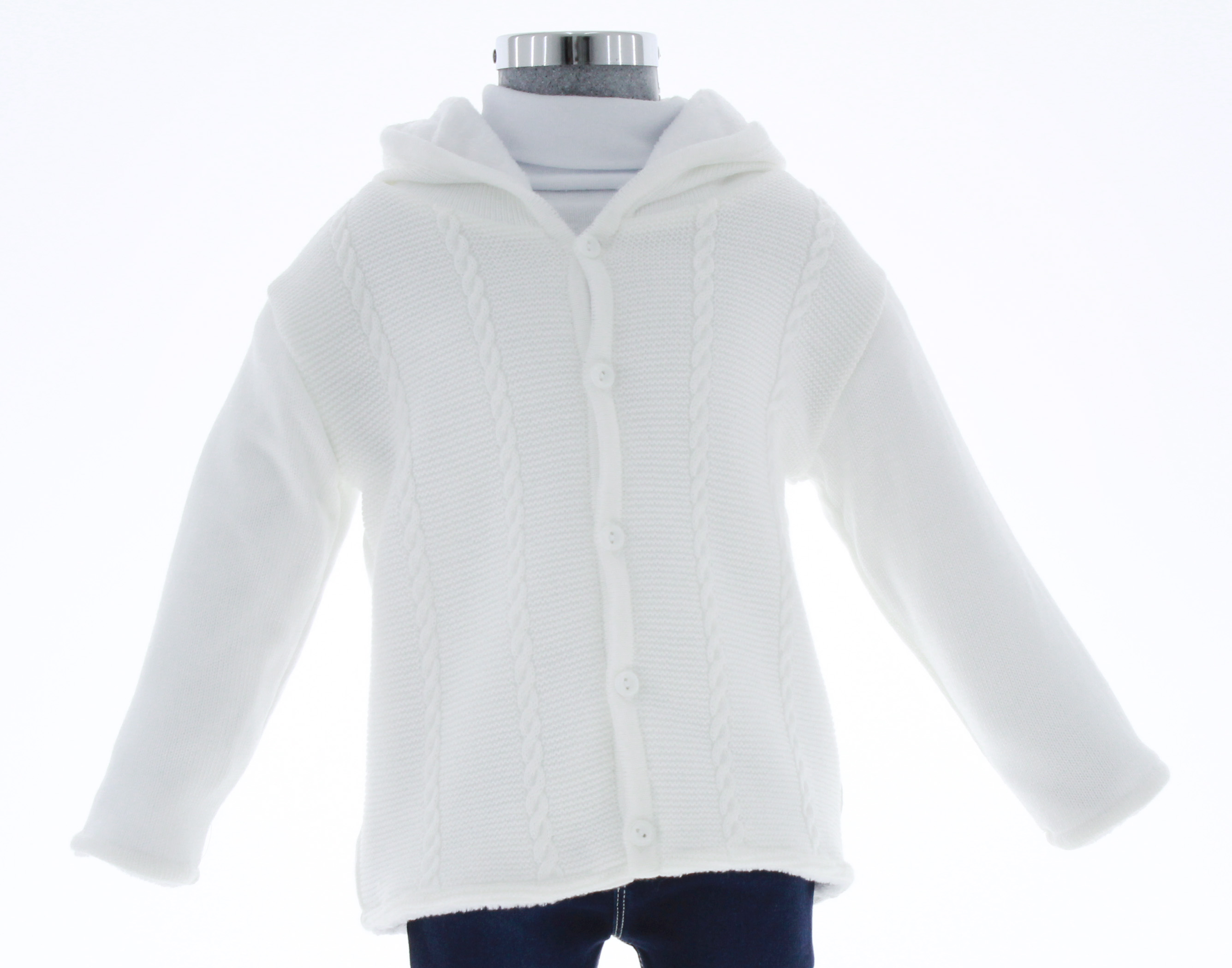 Sueter Niño Bebe Blanco Tejido 3320 0 a 4 Años.