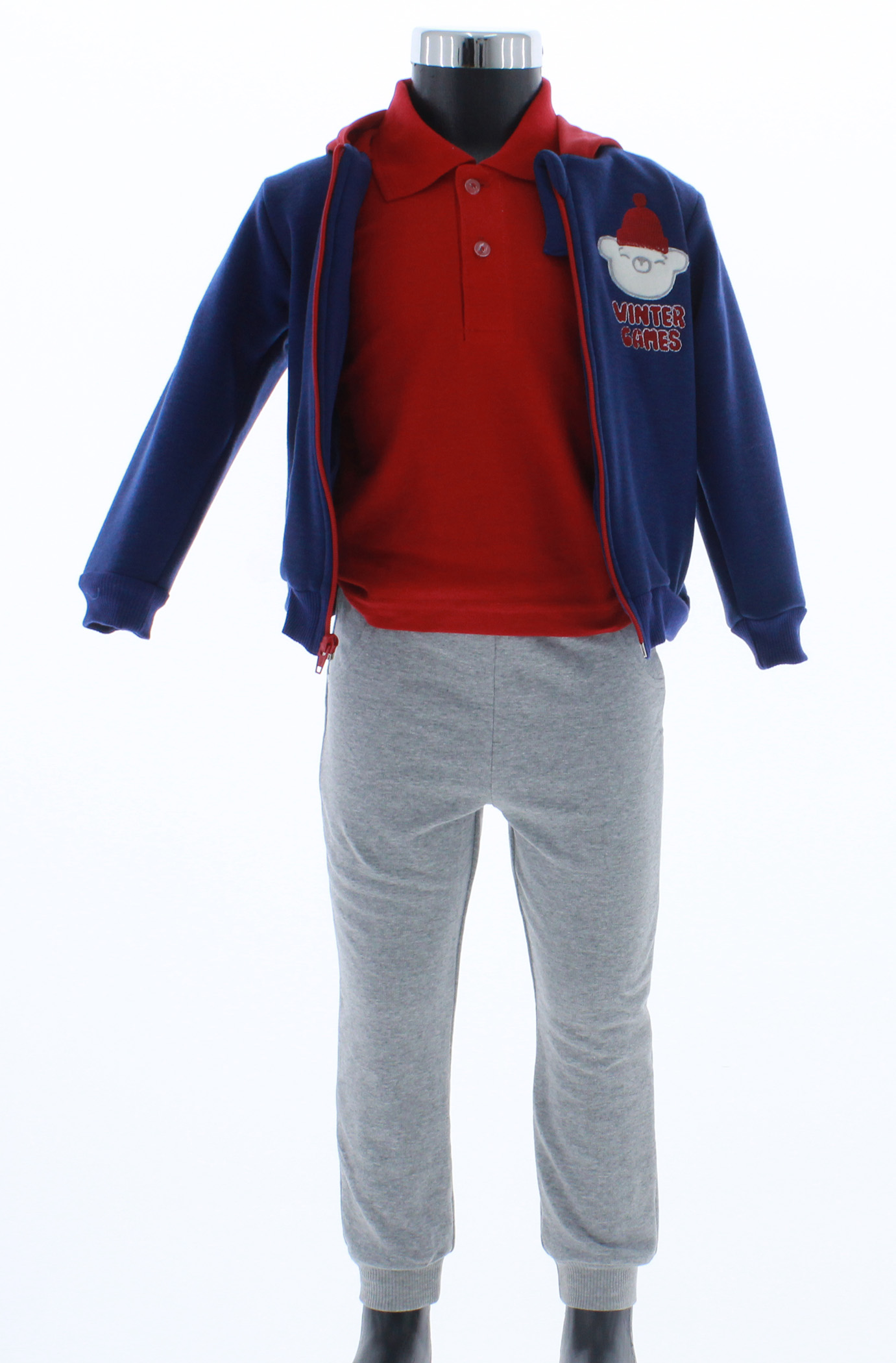 Conjunto Pants Niño Bebé Azul Marino 3321 1 a 5 Años.