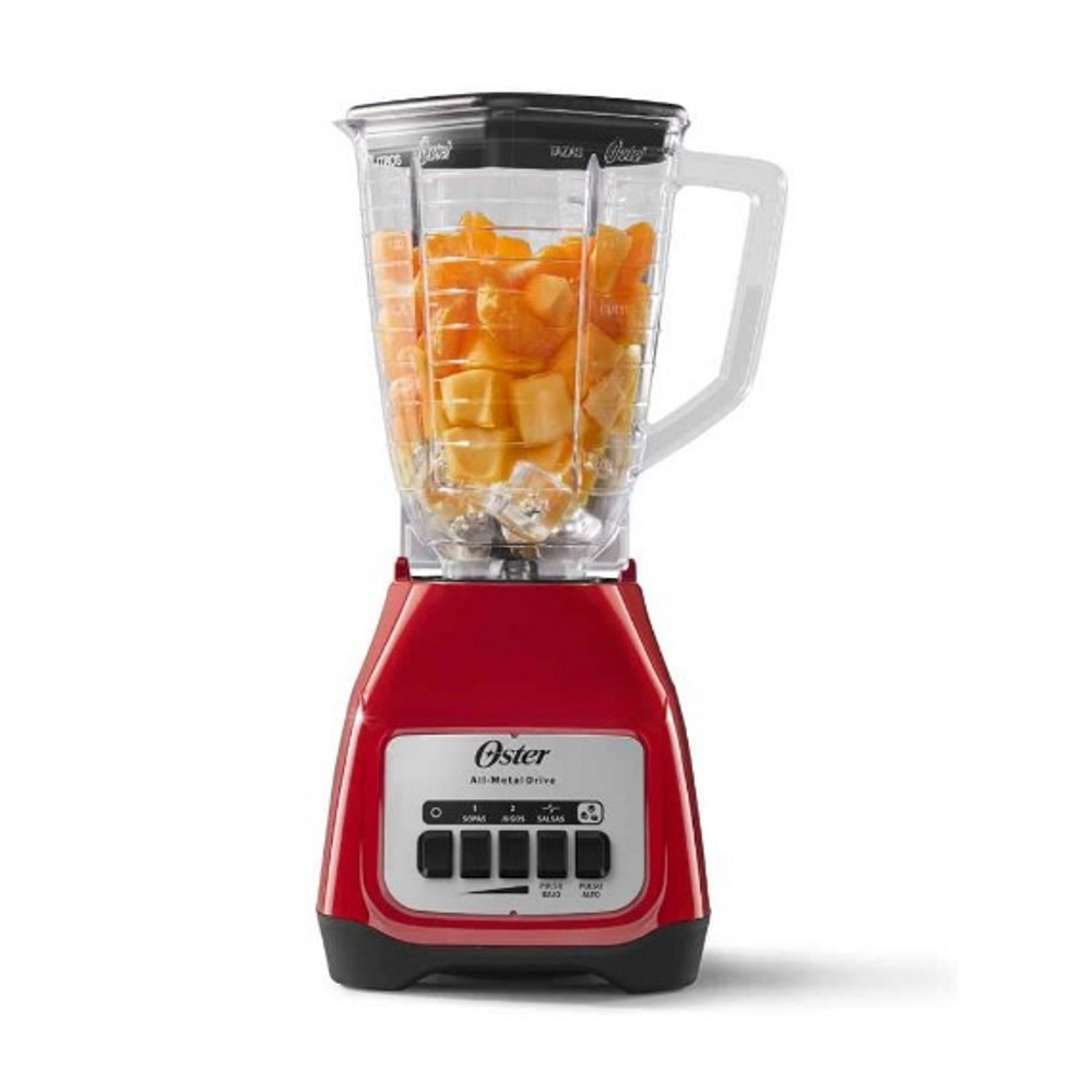Licuadora Rojo C/2 Velocidades Vaso Plastico Oster