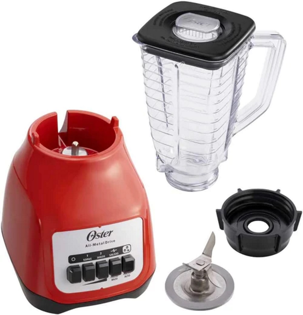 Licuadora Rojo C/2 Velocidades Vaso Plastico Oster