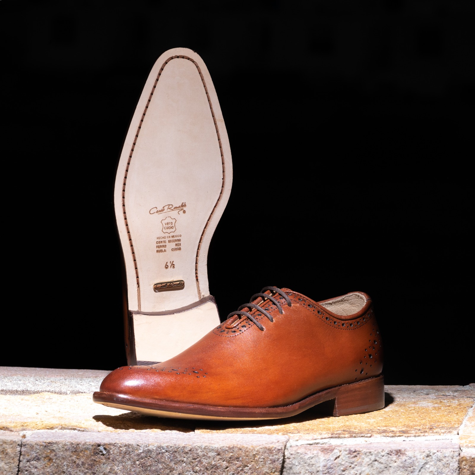 Zapato Carlo Ronaldi 1030 Becerro Café Capuchino