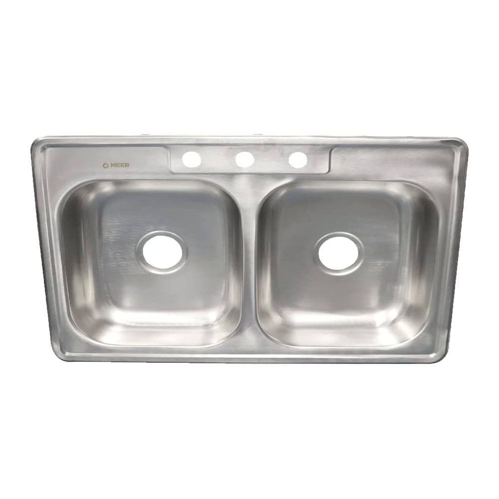 Tarja Doble , En Acero Inoxidable 120x50 Incluye Kit de Instalación