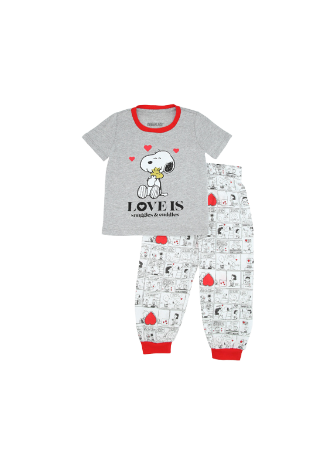 Pijama para bebé con camiseta de manga corta y pantalón Snoopy Isma