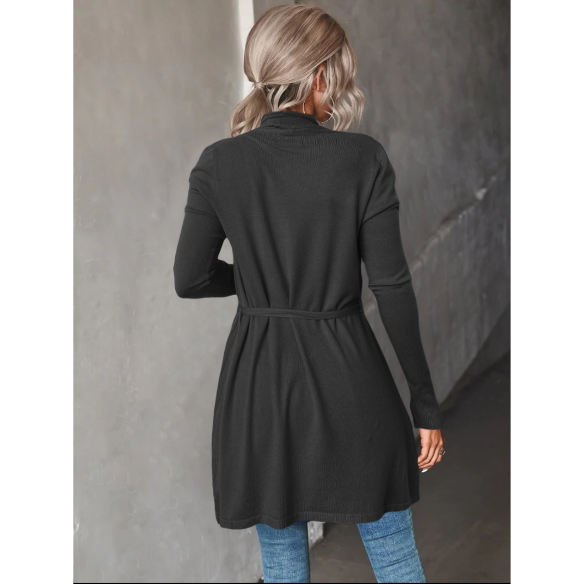 Cárdigan Mujer Largo Ensamble Dama Maxi Suéter Con Bolsas