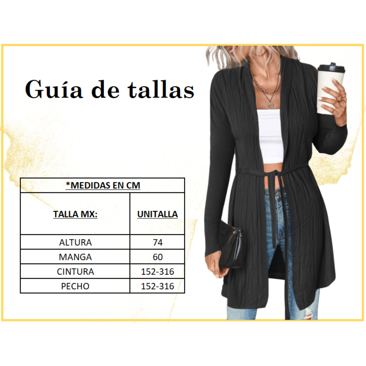 Cárdigan Mujer Largo Ensamble Dama Maxi Suéter Con Bolsas