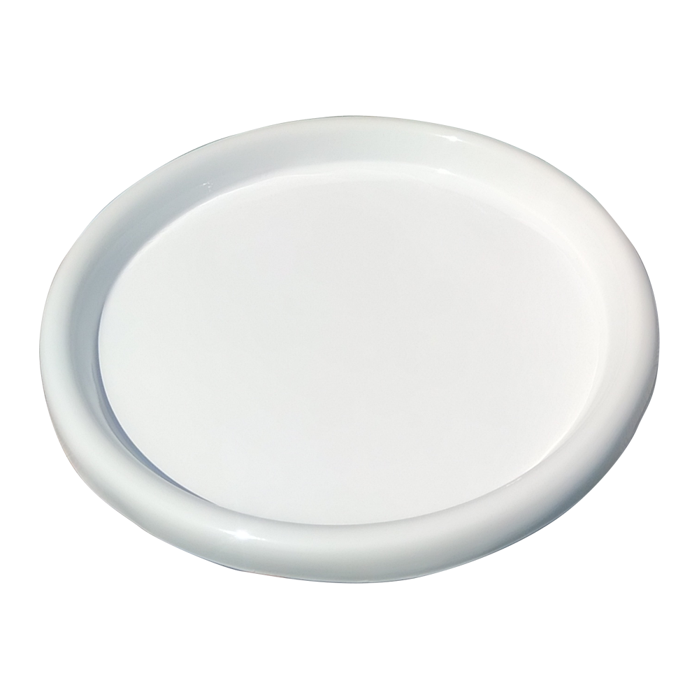 Plato Base de Fibra de vidrio para Macetas Mod. Redondo 25cm Blanco 