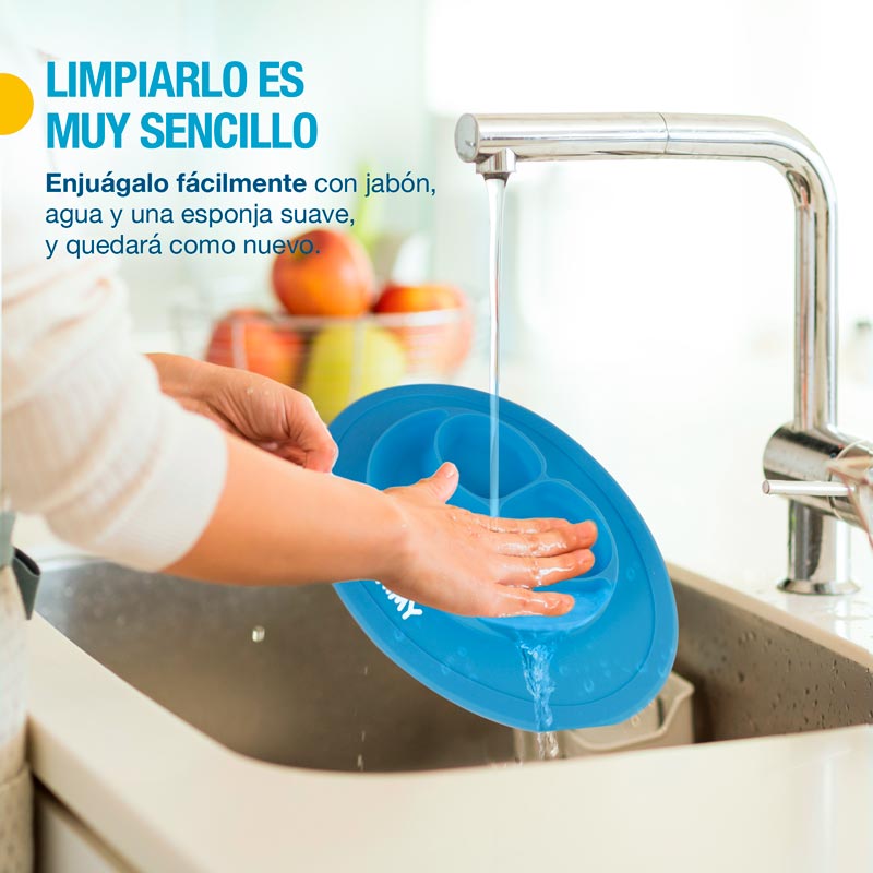 Plato Antideslizante para Bebés y Niños de Silicón con Cubiertos SHIMY