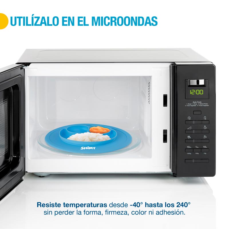 Plato Antideslizante para Bebés y Niños de Silicón con Cubiertos SHIMY
