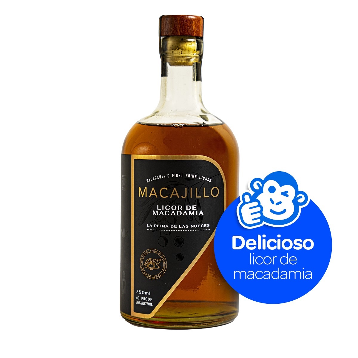 Macajillo Licor Digestivo De Nuez De Macadamia 750ml
