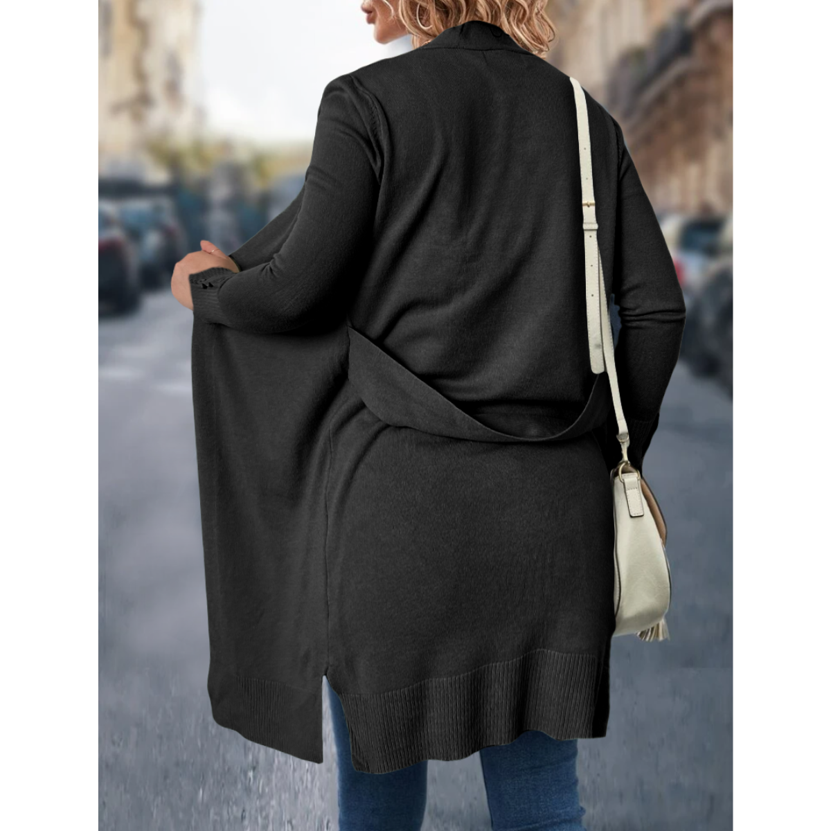 Cárdigan Largo Ensamble Dama Maxi Suéter Con Bolsas para Mujer 